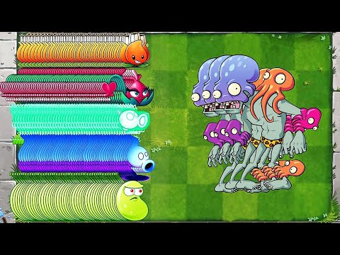 Plants vs  Zombies 2: All Plants Max Level Power-up Vs Octo Zombie
