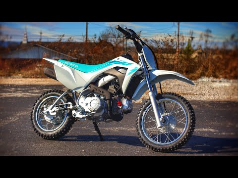 New 2023 Honda CRF110F Dirt Bike / Trail Motorcycle | Walkaround + Exhaust / Engine Sound