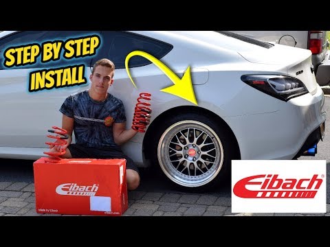 Genesis Coupe Eibach Lowering Springs Install (Step By Step)