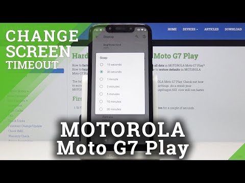 How to Change Screen Timeout in MOTOROLA Moto G7 Play - Adjust Screen