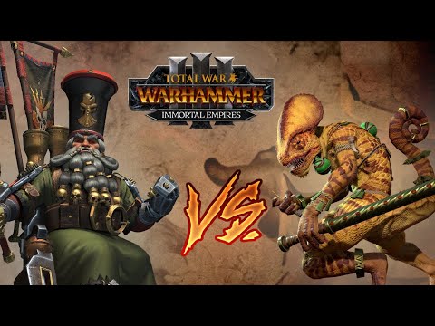 Oxyotl Faces THE SKULLCRACKER | Chaos Dwarfs vs Lizardmen - Total War Warhammer 3