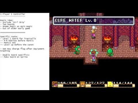 Secret of Mana - easy Fire Palace ramp climb