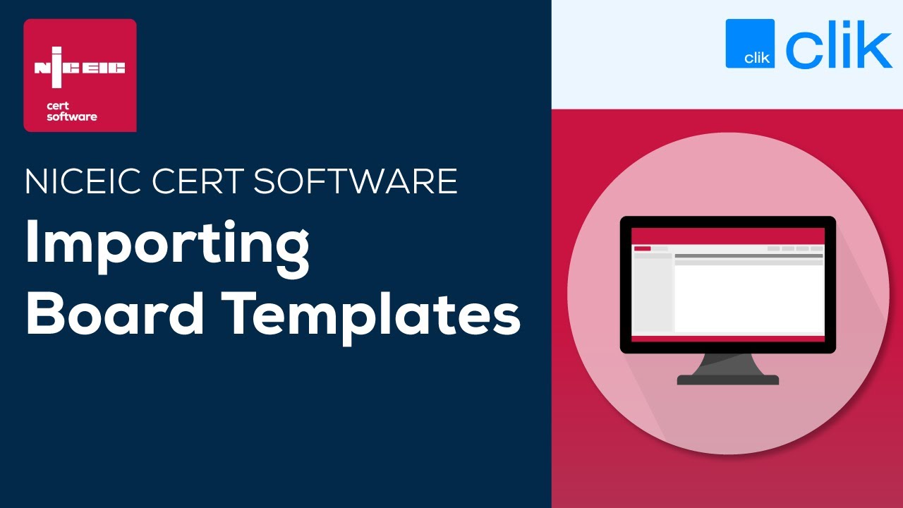 Import Board Templates | NICEIC Cert Software