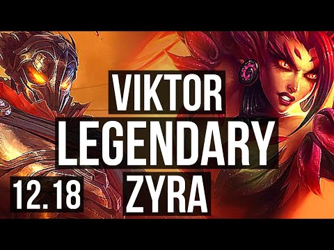 VIKTOR vs ZYRA (MID) | 14/2/8, Legendary, 900+ games, 1.1M mastery | EUW Diamond | 12.18