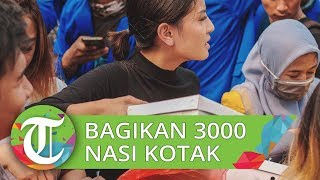 Awkarin Bagikan 3000 Nasi Kotak Untuk Para Demonstran