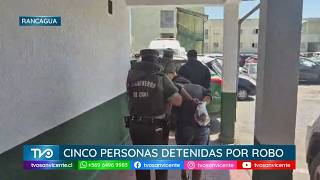 En Rancagua, 5 personas detenidas por robos a locales comerciales y domicilios durante procedimientos policiales