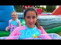 Nastya and friends help each other to win in the challenge