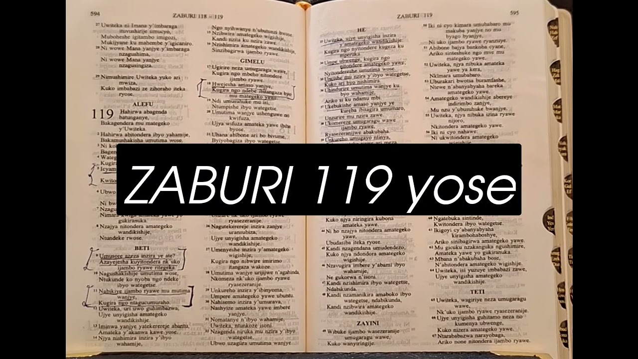 DUSOME BIBILIYA-ZABURI 119