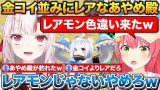 金コイ並みにレアなあやめ殿が凸に来る+ガッキーの話でかなたんを釣り上げるみこち【ホロライブ/さくらみこ/百鬼あやめ/天音かなた】