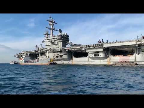 The USS George H.W. Bush in the Bay of Naples