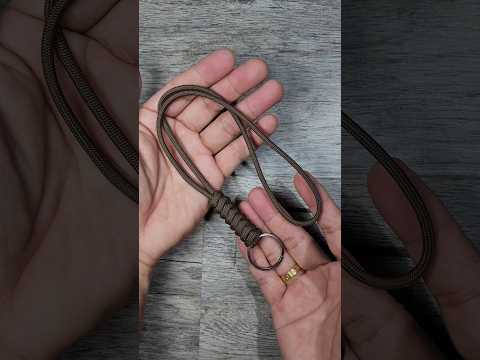 How To make Lanyard with Keychain Ring. #diykeychain #paracordkeychain #paracordknots