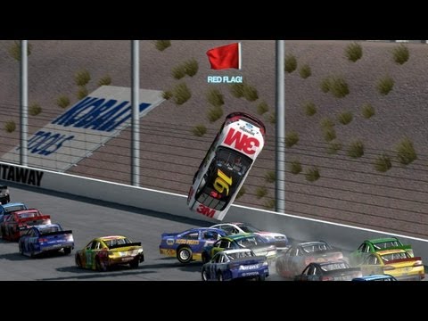 MASSIVE NASCAR 2013 The Game Crash (Red Flag)