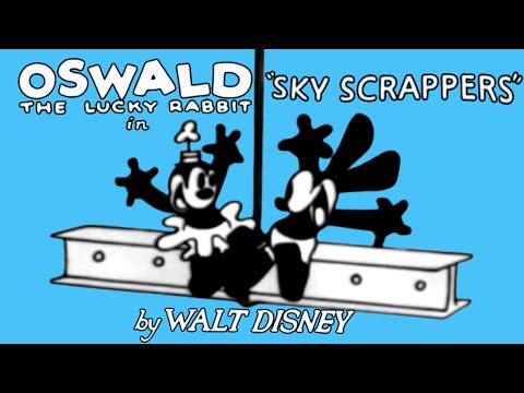 Walt Disney's Last Oswald the Lucky Rabbit Short - "Sky Scrappers" (Public Domain)