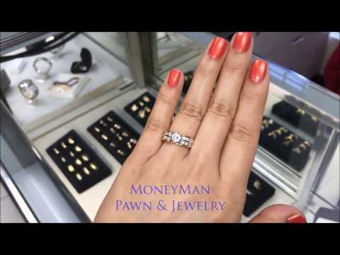 MoneyMan Pawn Jewelry - Yellow Gold Brilliant Diamond with Accents Bridal Ring Set