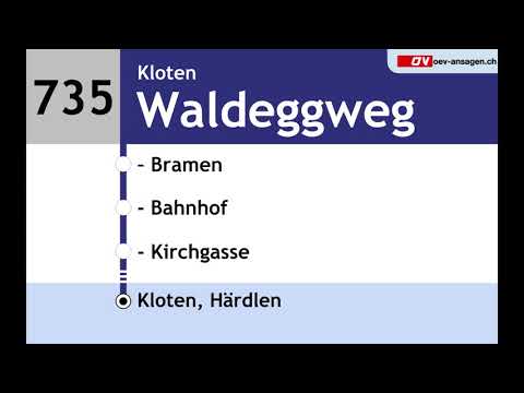 VBG Ansagen - 735 - ZH Flughafen – Balsberg – Kloten – Härdlen