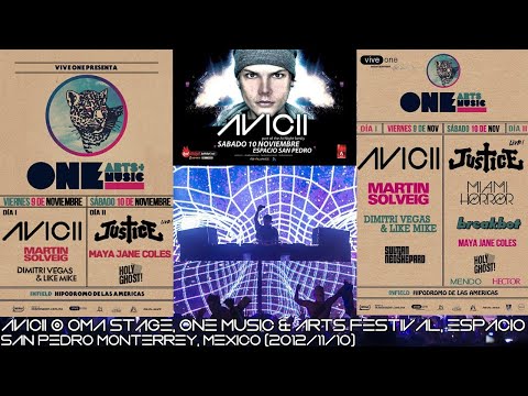 Avicii @ Oma Stage, ONE Music & Arts Festival, Hipódromo de las Américas, Mexico (2012/11/09)