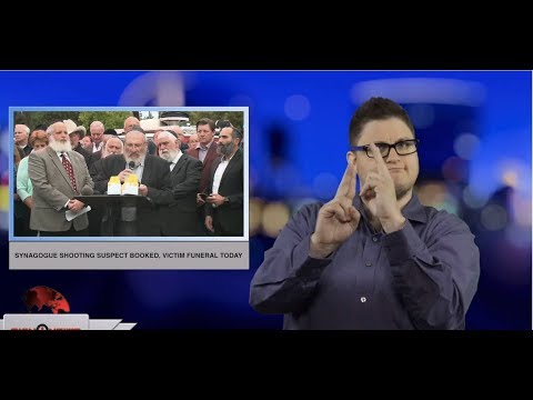 Synagogue shooting suspect booked, victim funeral today (ASL - 4.29.19)