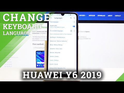 How to Change Keyboard Language in HUAWEI Y6 2019 – Language List