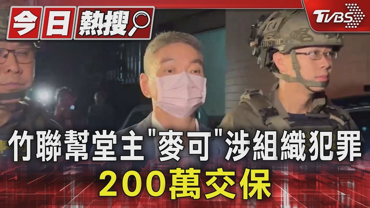 竹聯幫堂主「麥可」涉組織犯罪 200萬交保
