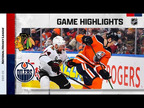 Blackhawks @ Oilers 2/9/22 | NHL Highlights