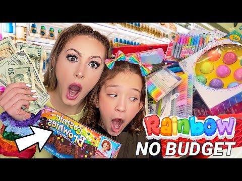 NO BUDGET 🌈 RAINBOW SHOPPING SPREE! 🌈