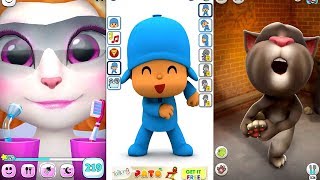 MY TALKING TOM ANGELA POCOYO - funny video for kids