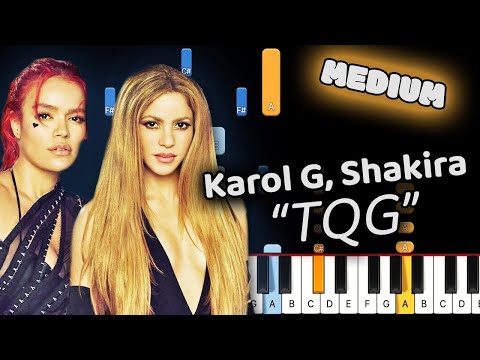 Learn To Play Karol G And Shakira's TQG On Piano! (Medium Difficulty)
