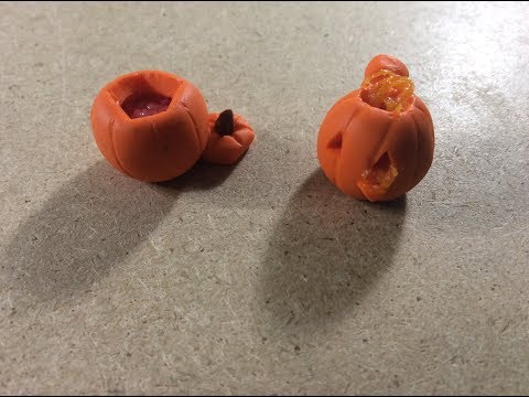 Polymer clay pumpkins