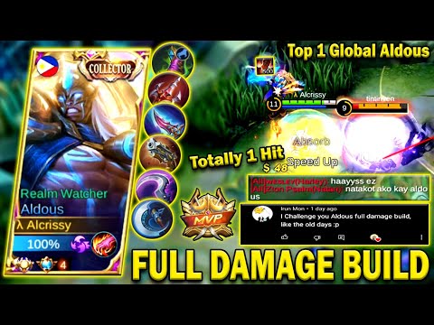ALDOUS FULL DAMAGE BUILD IS LITERALLY 1 HIT BUILD!🔥NEW BUILD TOO OP! ALDOUS BEST BUILD 2022 - MLBB