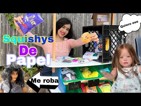 PAPER SQUISHY SHOP / I SET UP A PRETENSE SHOP SELLING PAPER SQUISHYS / WE PLAY