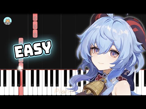Genshin Impact Demo - "Ganyu: Radiant Dreams" - EASY Piano Tutorial & Sheet Music