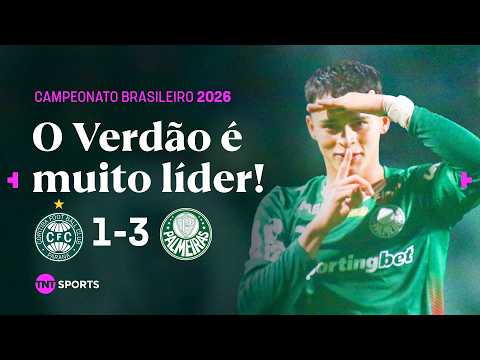 MAURICIO CRAVA DUAS VEZES E VERDÃO SEGUE ISOLADO NA LIDERANÇA! CORITIBA 1X3 PALMEIRAS