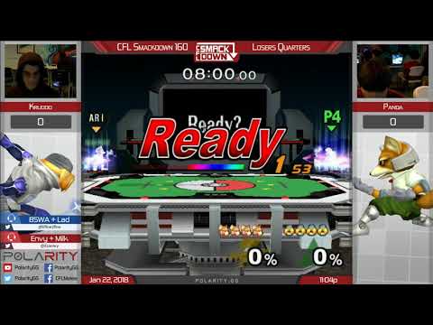 CFL Smackdown 160 Melee - Krudo (Sheik) vs Panda (Fox) - Losers Semis