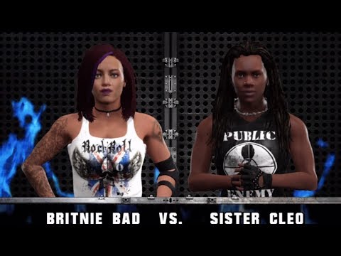 RTW Exhibition: Britnie Bad v Sister Cleo (WWE 2K17 - PS4) #CPU