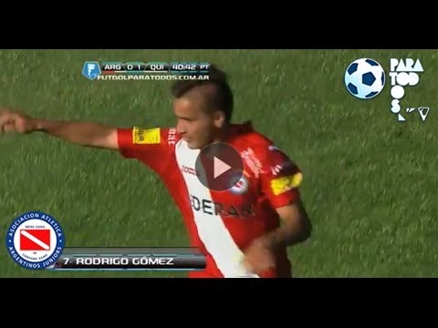 Gol de Gómez. Argentinos 1 Quilmes 1. Fecha 17. Torneo Inicial 2013. Fútbol Para Todos