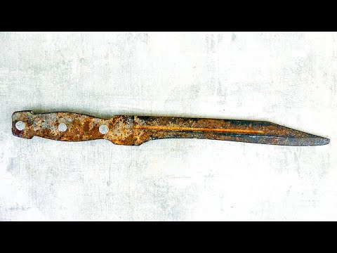 Restoration Old Rusty Military Knife