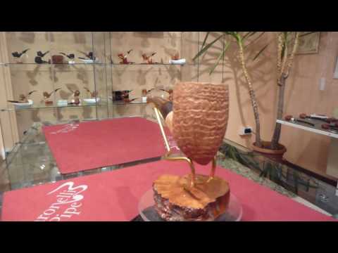 Pipa radica half bent sabbiata fatta a mano - www.paronellipipe.it