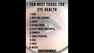 Ten best foods for eye health