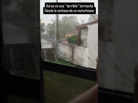 terrible tormenta en Laboulaye, Córdoba..y así se ve desde un Motorhome 🚐🚐 #motorhome #viajar