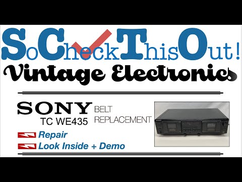Reparatur des Riemens am Sony TC WE435 – Reparatur eines Vintage-Doppelkassettenspielers (Videore...