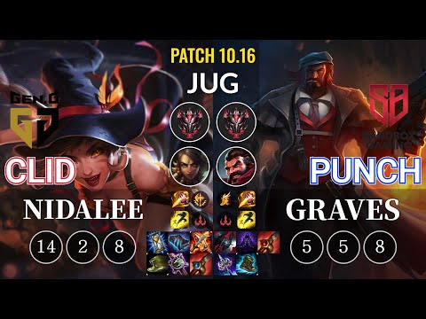 GEN Clid Nidalee vs SB Punch Graves Jungle - KR Patch 10.16