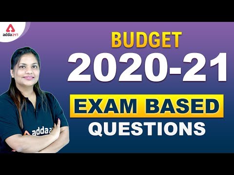 予算2020-21重要な質問(MCQ)の連合予算2020年の検査に基づく-UPSC、銀行、SSC (Part -1) (Budget 2020-21 Important Questions (MCQ) Union Budget 2020 Exam Based - UPSC, BANK, SSC (Part -1))