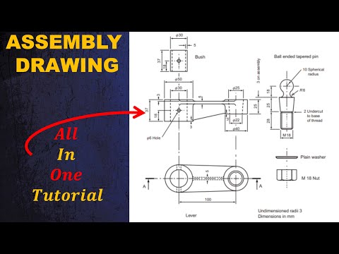 ASSEMBLY DRAWING FULL TUTORIAL