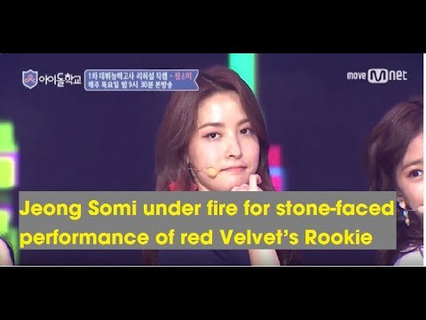 Jeong Somi under fire for stone-faced performance of red Velvet’s Rookie