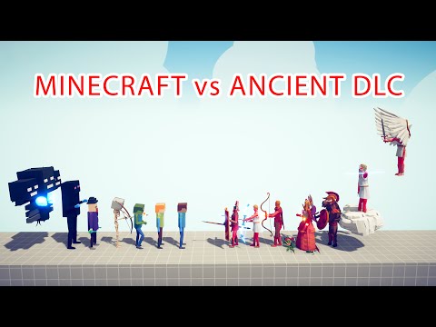 MINECRAFT Team vs ANCIENT DLC Team - Totally Accurate Battle Simulator TABS