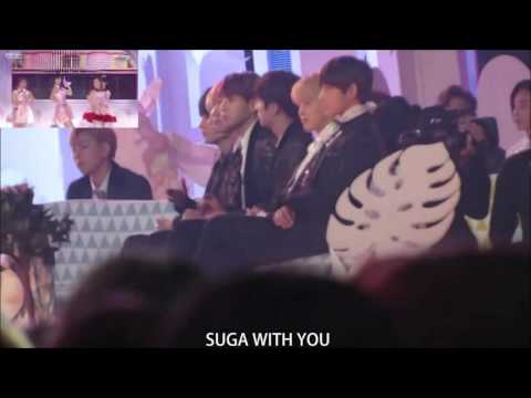 161119 BTS Reaction To Russian Roulette - Red velvet @Melon Music Awards 2016