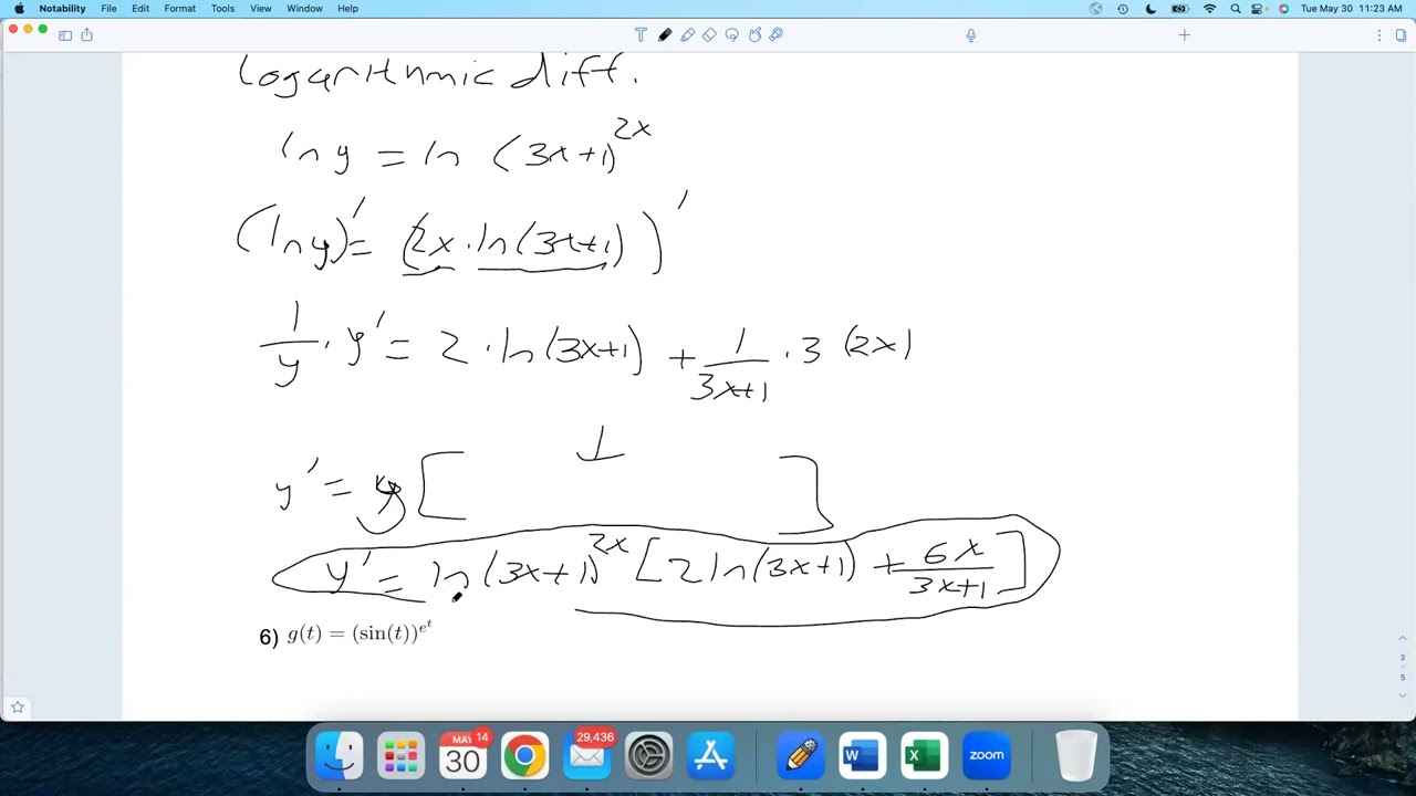 Derivatives Practice Worksheet Solutions