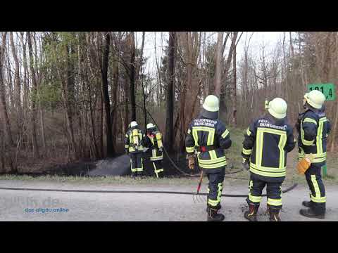 Feuerwehr hat Brand an der Iller bei Burgberg schnell im Griff