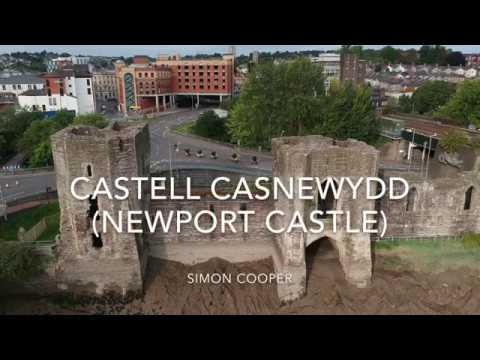 14th Century Newport Castle, South Wales - Aerial Vision