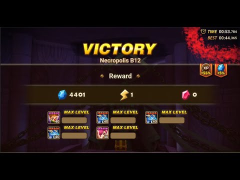 Necropolis B12 in under 1 minute - 100% success rate - Summoners War